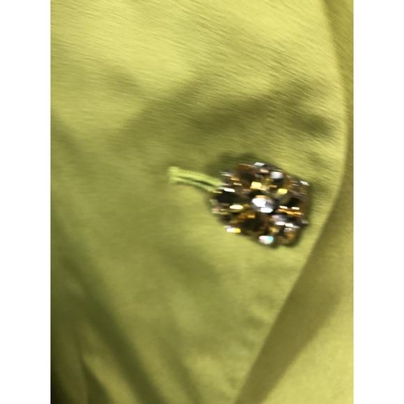 Giovanna Signature Women's Skirt Suit – Size 10, Lime Green with Rhinestone Coll - Picture 11 of 14